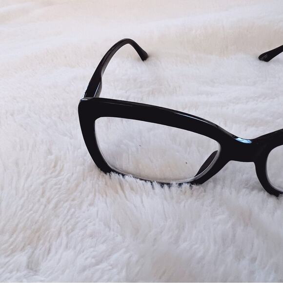Leila Black Cateye Oversized Reader Glasses - Picture 5 of 9